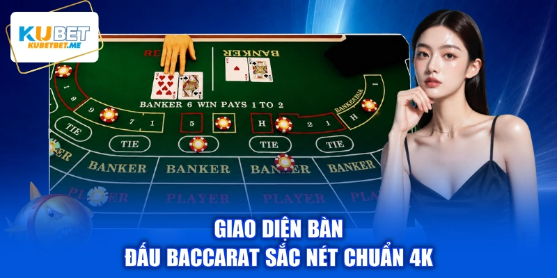 Giao diện bàn đấu baccarat sắc nét chuẩn 4K